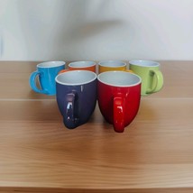6 Colorful 16oz Porcelain Coffee Tea Cocoa Cider Mugs Rainbow Pride MWDW... - $42.00