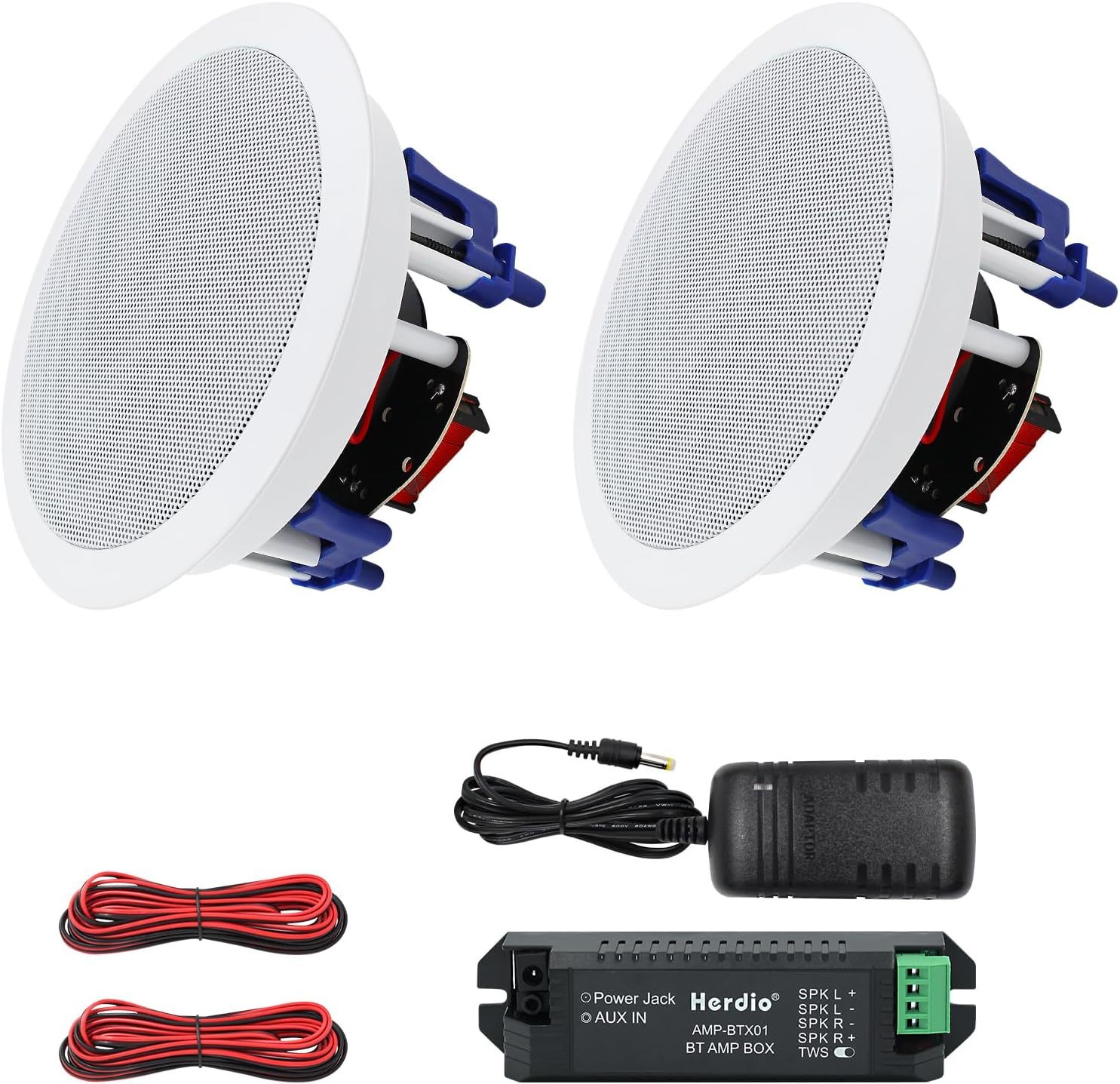 Herdio 5.25 Inch Bluetooth Ceiling Speakers Home Recessed Speaker System... - $147.92