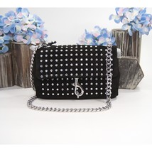 Rebecca Minkoff Edie Date Night Studded Black Suede Mini Bag NWT - $192.56