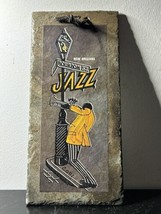 Vintage Jazz New Orleans ART, Bourbon Street New Orleans, Roofing Slate - £20.74 GBP