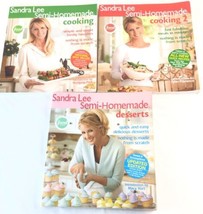 Lot of 3 SANDRA LEE Semi-Homemade Cookbooks-Cooking, Cooking 2, &amp; Desserts - £9.87 GBP