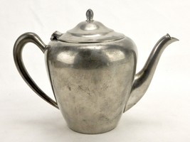 Colonial Pewter Teapot, Hinged Lid, Swan Neck Spout, Ear Handle, #PTP-11 - £11.52 GBP