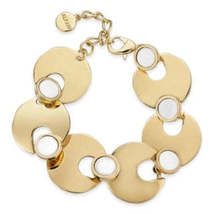 Alfani Gold-Tone and Stone Flex Bracelet, Size 7 1/4" - $18.00