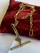 Vtg Pocket Watch Fob Vest Chain Fashion Jewelry 10.5&quot; Cable &amp; Link Chain... - $39.55