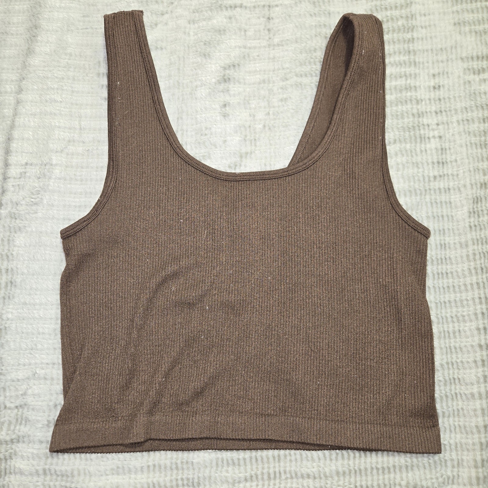 Aeropostale Ribbed V-Neck Knit Cropped Tank Top  Item image 2