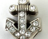 Brighton Ahoy Anchor Double Bead, Silver Finish, Crystals, JC3901 New - $20.90