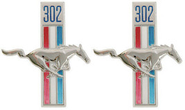 1968 68 Mustang 302 &quot;302&quot; Running Horse Emblem LH RH Pair - £41.92 GBP