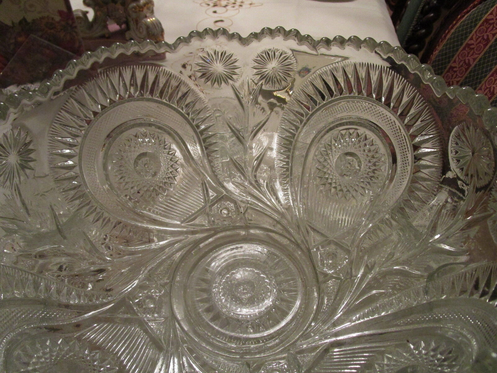 L E SMITH punch bowl and platter base,12 cups PINWEELS &amp; STARS SLEWED HO... - $328.67