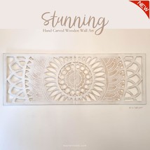 Carved Wooden Wall Art - Large King Mandala Hand Carved Decorative Headboard Dis - £438.55 GBP