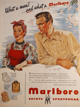 1947 Original Esquire Art Ads Marlboro Shirts Sportswear Old Forester Whiskey - £5.06 GBP