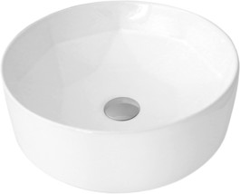 Stylish® Circular Bathroom Over The Counter Sinks | Fine Porcelain Vesse... - £94.16 GBP