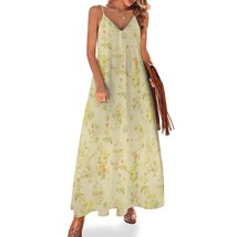 Mondxflaur Retro Rose Summer Dresses for Women V-neck Spaghetti Strap Dress - £26.28 GBP