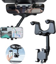 360 Rotatable Telescopic Phone Holder Stand Cradle Car Rearview Mirror Mount - £10.93 GBP