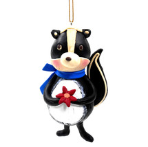  Black and White Clay Skunk Christmas Ornament by Midwest - £6.25 GBP