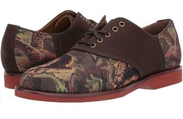 Ralph Lauren ORVAL Dragons Hawk Leather Lined Saddle Shoes 2 Sets Laces Mn&#39;s 9.5 - £75.50 GBP