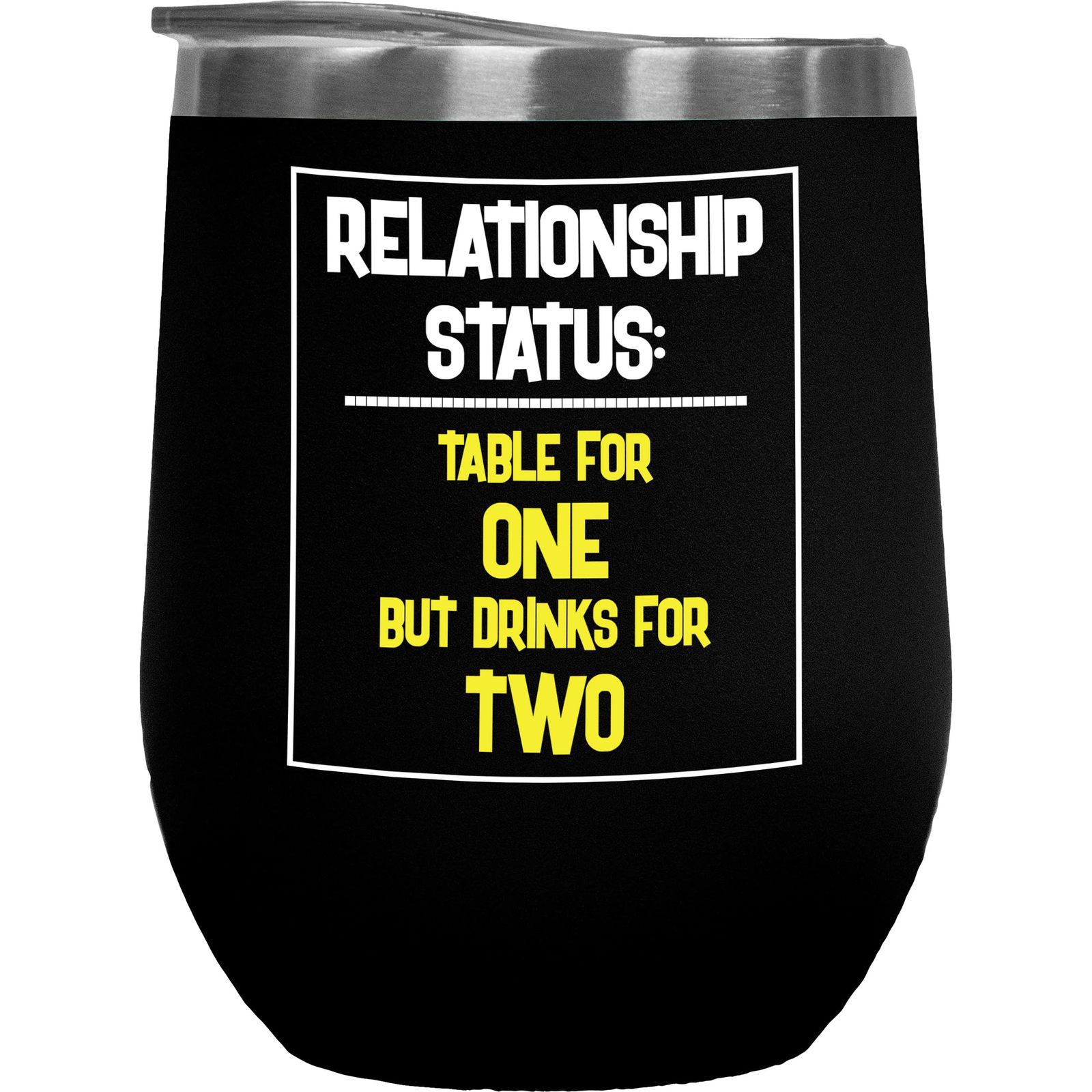 Relationship Status. Table For One But Drinks For Two. Funny Going Solo ... - $27.71