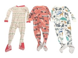 Baby Boy/Girl Sleepers Lot 18M – Burt’s Bees, Carter’s, Stripes, Reindeer, Tract image 3