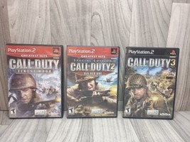 Call of Duty: Finest Hour Big Red One Cod 1 2 3 PlayStation 2 PS2 Lot  - £25.19 GBP