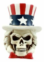 Uncle Sam Wants You Miniature Skull Figurine Patriotic Skeleton Bust Scu... - $11.99