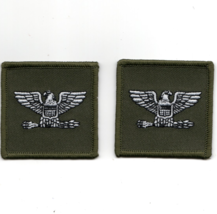2&quot; NAVY MARINE CORPS O-6 RANK GREEN FLIGHT SUITS EMBROIDERED PATCH - £31.96 GBP