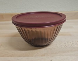 Vintage Pyrex Cranberry 3 Cup Small Nesting Bowl 7401-S And LID 7401-PC - £12.14 GBP