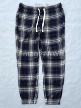 Abercrombie Fitch Mens XL Navy Blue Plaid Flannel Lounge Sleep Jogger Sw... - £28.42 GBP