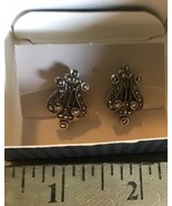 Vtg Avon Antique Style Lyre Priced Earrings With Surgical Steel Posts A12 - $652.86 MXN