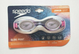 Speedo Glide Print Swimming Goggles Flex Fit Anti Fog Purple Opulence 6-14 NEW - £4.12 GBP
