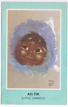 Alberta Postcard Peace River Ah-tik Little Caribou Children Of The North - $2.18