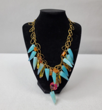 Boutique Carroll Dorsey Walker Designs Bejeweled Necklace 17” Texas Desi... - £108.12 GBP