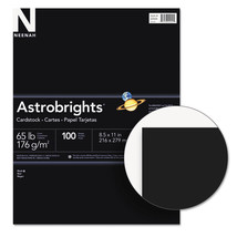 Astrobrights Colored Card Stock 65 lb. 8-1/2 x 11 Eclipse Black 100 Sheets - £24.29 GBP