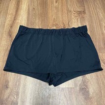 Lands End Womens Solid Black Boy Short Bikini Bottom Size 14-16 Swim Suit - $27.72