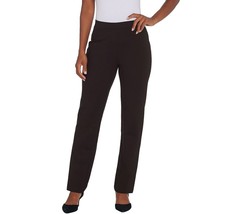 Susan Graver Ponte Straight Leg Pants Navy 1X - $509.95 MXN