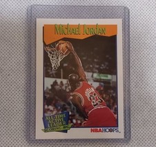 1991 NBA Hoops Michael Jordan Basketball Card #536 in Protective Toploader - £2.32 GBP