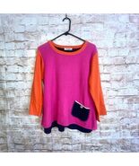 Margaret Winters Lagenlook Colorblock Pullover Waffle Top Size Small - $635.44 MXN