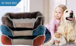 Luxurious Micro Suede and Corduroy Reversible Pet Bed - £41.40 GBP