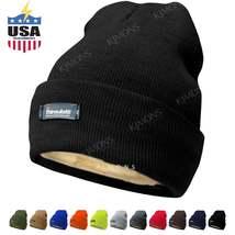 Men&#39;s and Women&#39;s Winter Thermal Fleece Lined Insulated Knit Beanie Hat - £10.26 GBP+