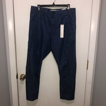NEW Calvin Klein Men&#39;s Extreme Slouchy Cropped ￼Chino Pants Blue SZ 32x26 - $19.79