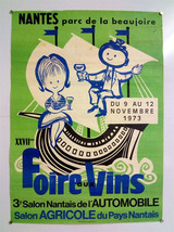 Fairs The Wines - Original Poster - Nantes – Very Rare - Poster 1973 - £190.52 GBP