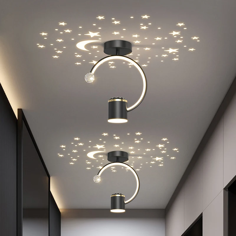 Mini Aisle LED Chandelier For Porch Corridor Hallway Lamps Star Decoration - $61.97+
