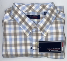 Roundtree Yorke Shirt Travel Smart 2XT Big &amp; Tall Short Sleeve Mens Plai... - $38.55