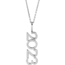 Graduation Gift Sterling Silver 2023 Pendant Charm 16 - 18 inch Necklace Chain - $58.78