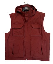 Duluth Trading Men&#39;s Whaleback Waterproof Insulated Vest Rust 2XL Hood - $940.64 MXN