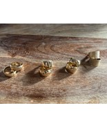 Lot of 3 Gold Tone Vintage Clip On Earrings 4 Different Styles - €12,18 EUR