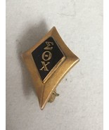Vintage Sigma Theta Chi Fraternity Pin ΣΘΧ Chapter Gold Fill/Plate Class... - $658.76 MXN