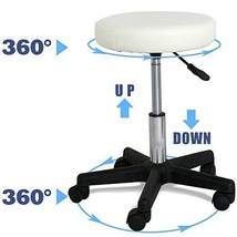 Adjustable Tattoo Salon Stool Hydraulic Swive Rolling Chair Facial Massage Stool - £43.17 GBP