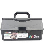 ArtBin Lift Tray Box W/3 Trays &amp; Quick Access Lid Storage, Black &amp; Gray - £31.87 GBP