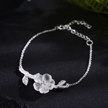 Real 925 Sterling Silver Natural Crystal Handmade Fine Jewelry Flower in the Rai - £38.07 GBP