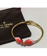 NEW KATE SPADE NEW YORK OUT OF OFFICE PARROT BANGLE CUFF BRACELET W/ KS ... - $67.01 CAD