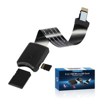 2 In 1 Micro Sd To Sd/Micro Sd Card Extension Cable Extender Adapter Compatible  - £11.98 GBP
